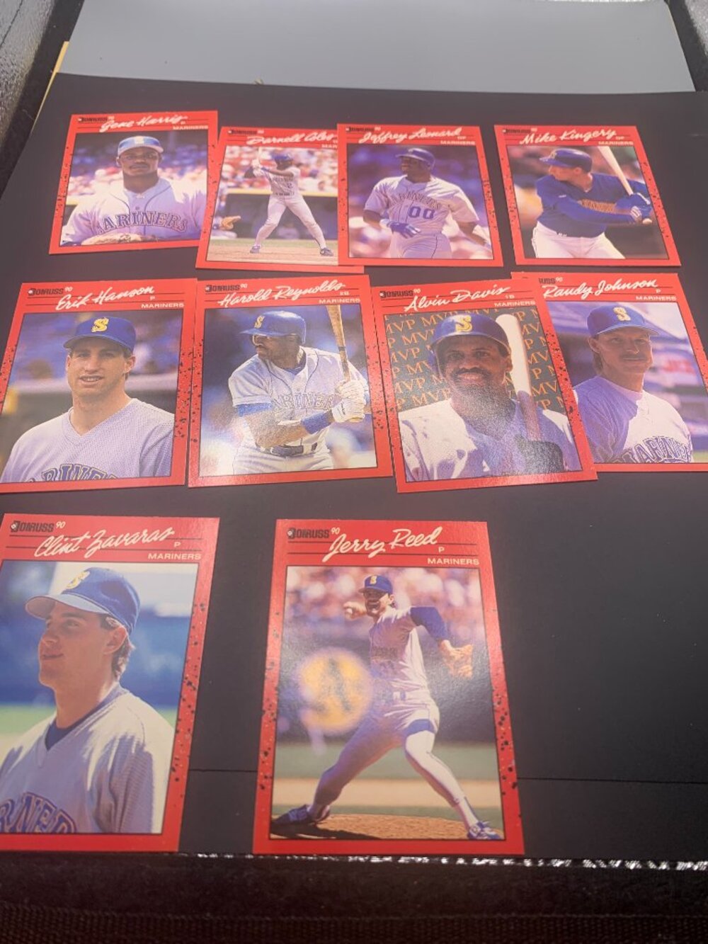 10ct 1990 Donruss Seattle Mariners Misc Baseball Trading Cards SELLING AS IS